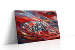 Velocity in Red automobile canvas print, gallery-wrapped, ready to hang