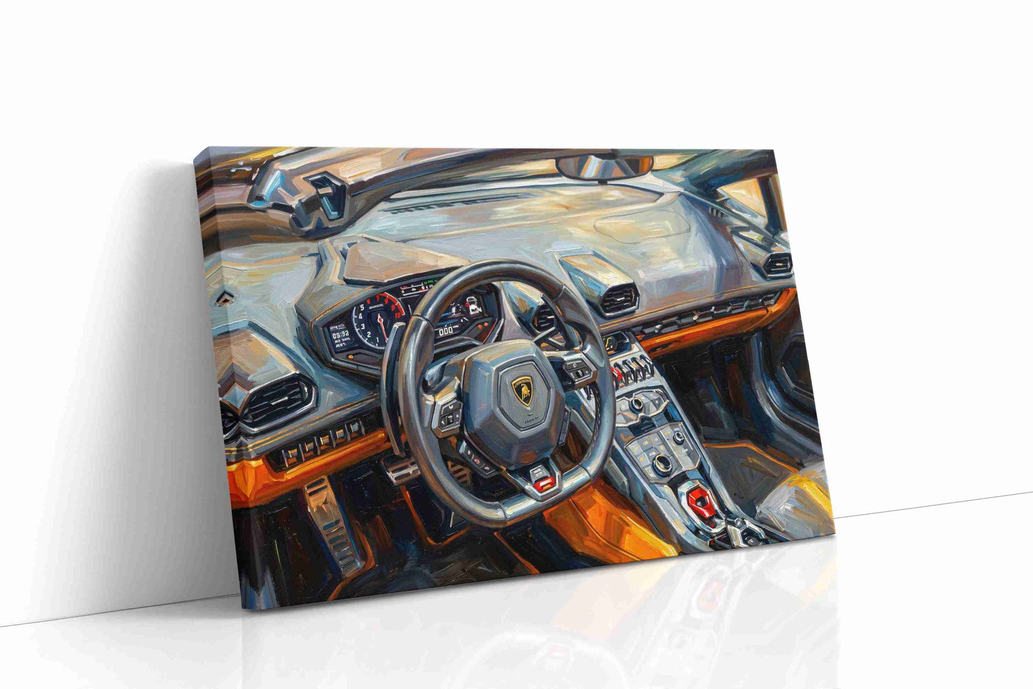 Vibrant Velocity sports canvas print, gallery-wrapped, ready to hang