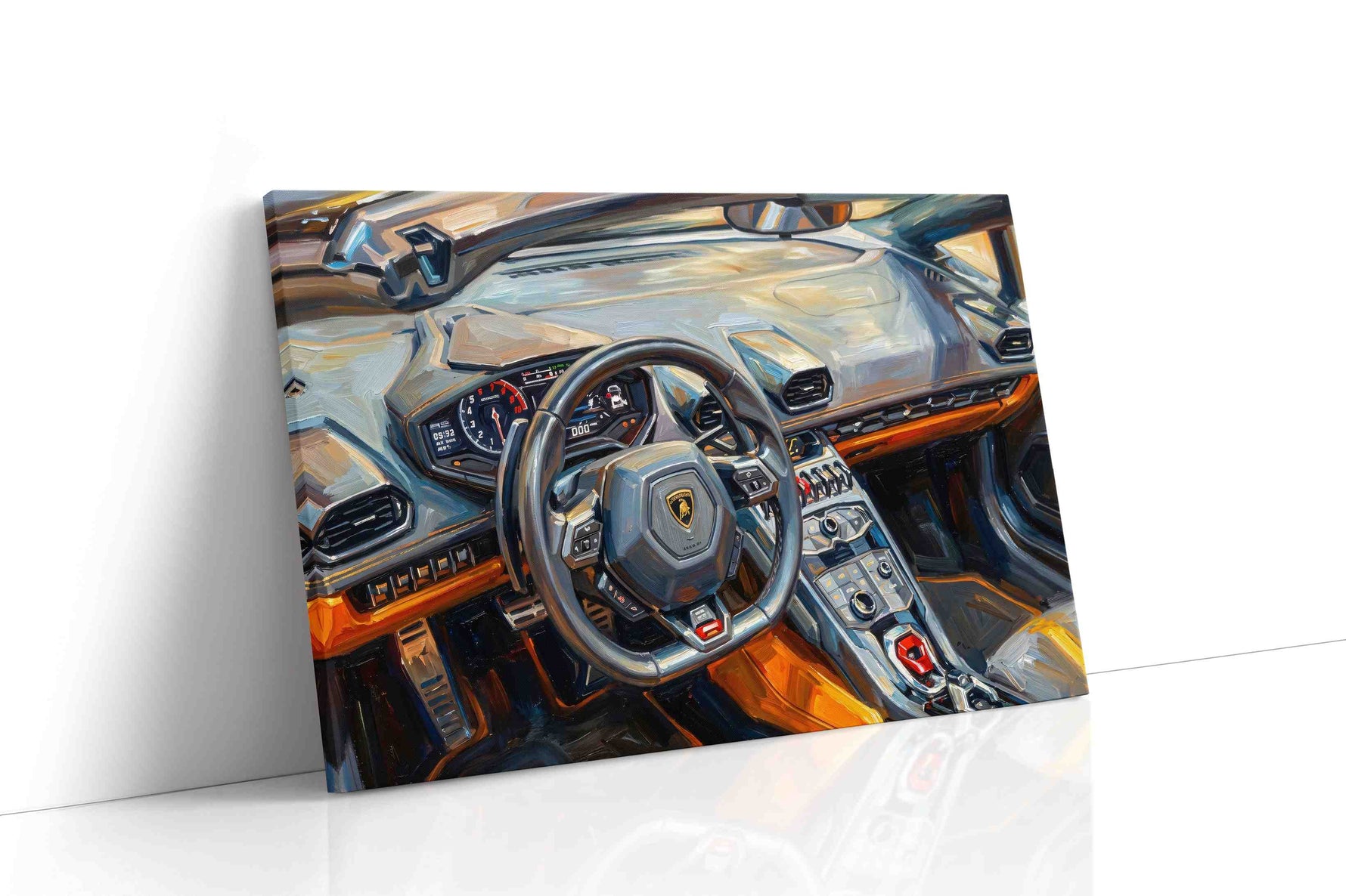 Vibrant Velocity - Automobile Wall Art, Classic Car Canvas Print, Automotive Decor