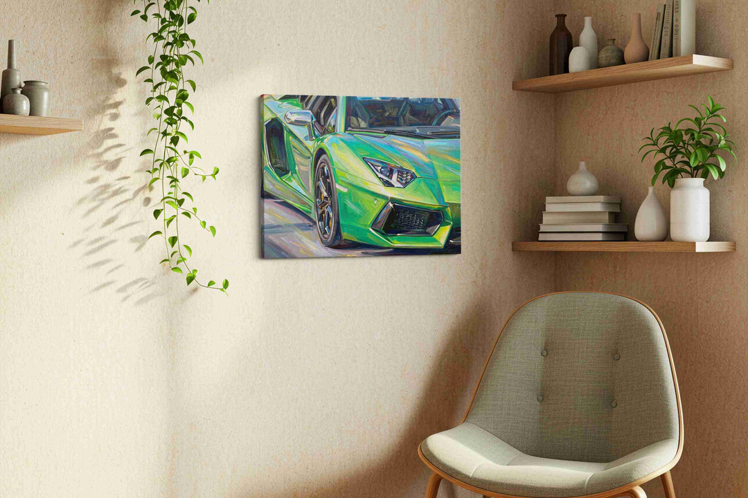Vibrant Velocity II - Automobile Wall Art, Classic Car Canvas Print, Automotive Decor