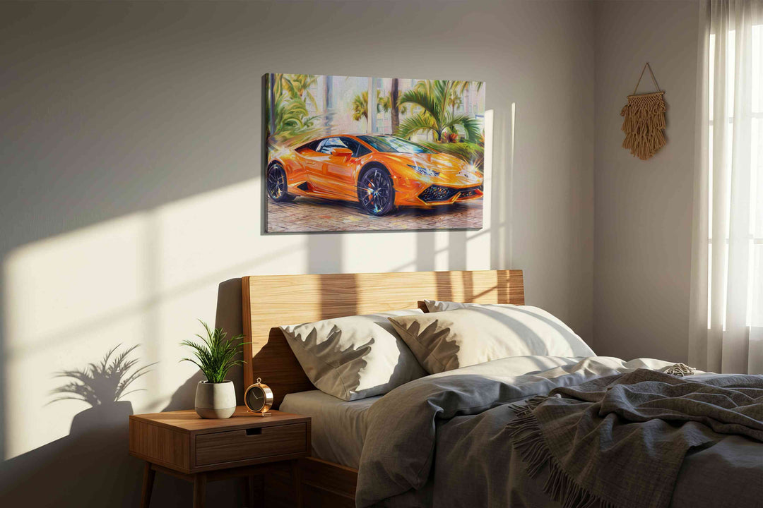 Vibrant Velocity III - Automobile Wall Art, Classic Car Canvas Print, Automotive Decor
