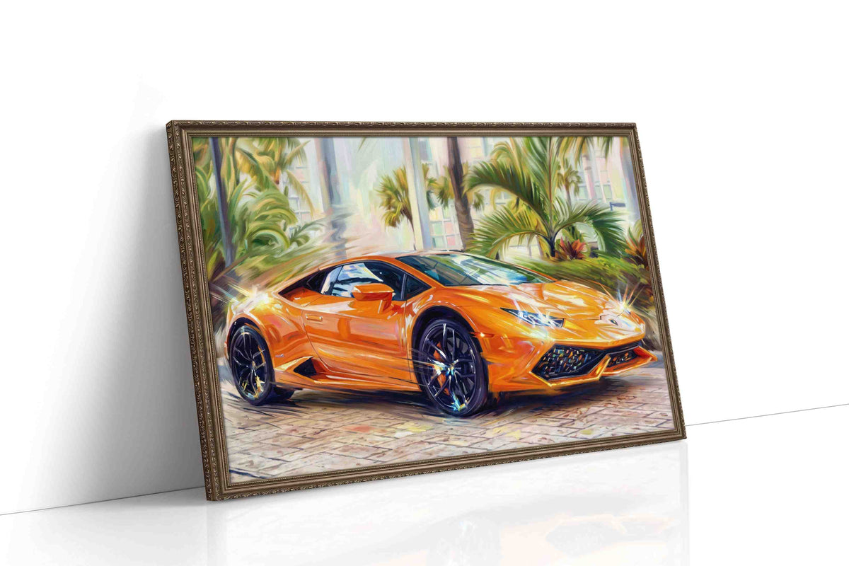 Vibrant Velocity III automobile canvas print gallery-wrapped landscape canvas studio shot
