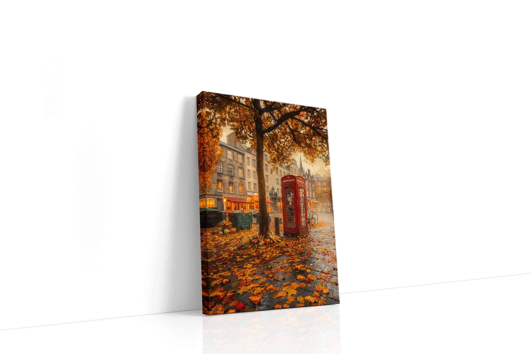 Autumn Whisper in the City autumn canvas print gallery-wrapped portrait canvas studio shot