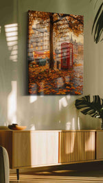 Autumn Whisper in the City autumn canvas print, hanging on wall