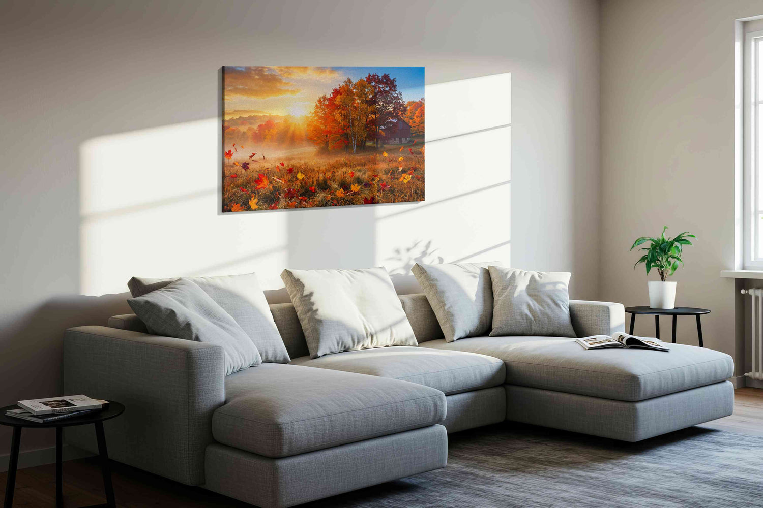 Autumn's Golden Embrace II - Autumn Wall Art, Fall Canvas Print, Seasonal Decor