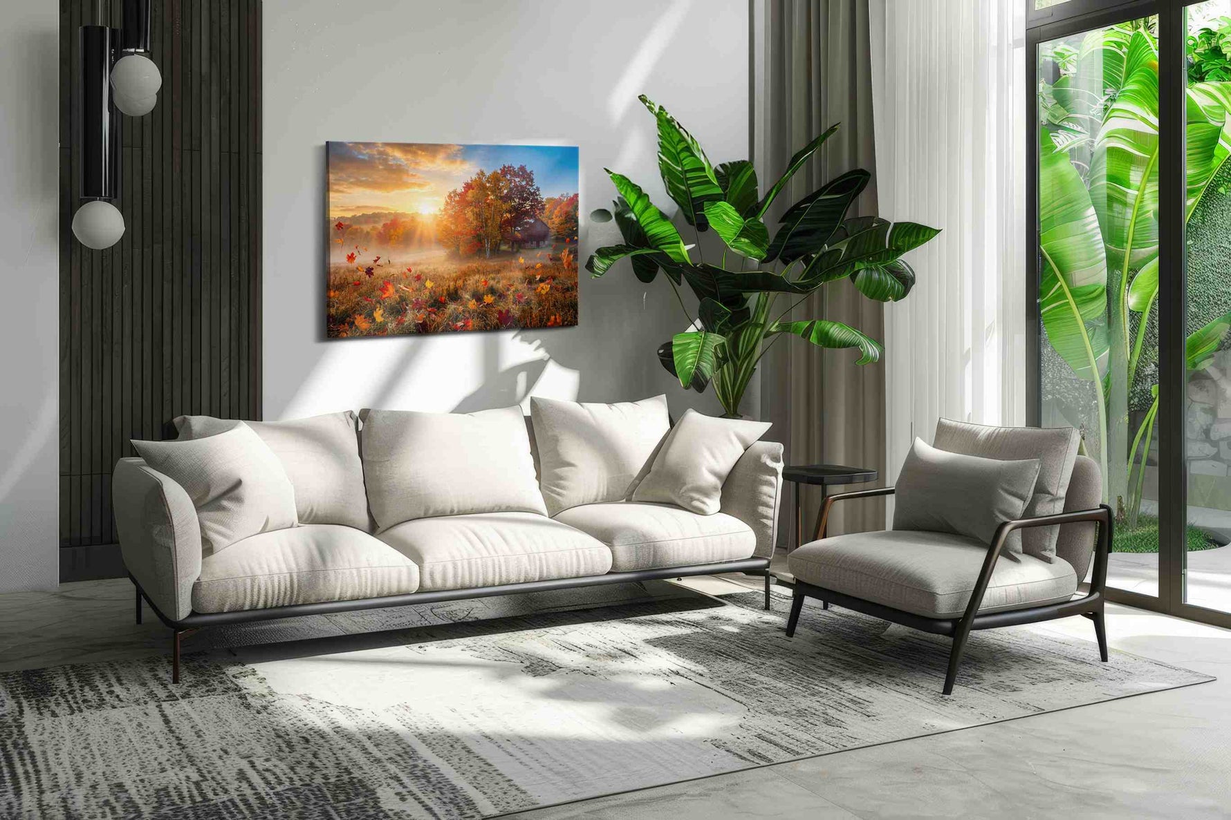 Autumn's Golden Embrace II autumn canvas print, on wall, lifestyle preview