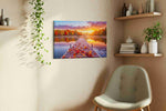 Autumn's Radiant Embrace autumn canvas print styled in a living room