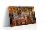 Autumn's Whisper in the City autumn canvas print, gallery-wrapped, ready to hang
