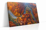 Autumn's Winding Symphony autumn canvas print, gallery-wrapped, ready to hang