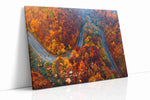 Autumn's Winding Symphony - Autumn Wall Art, Fall Canvas Print, Seasonal Decor