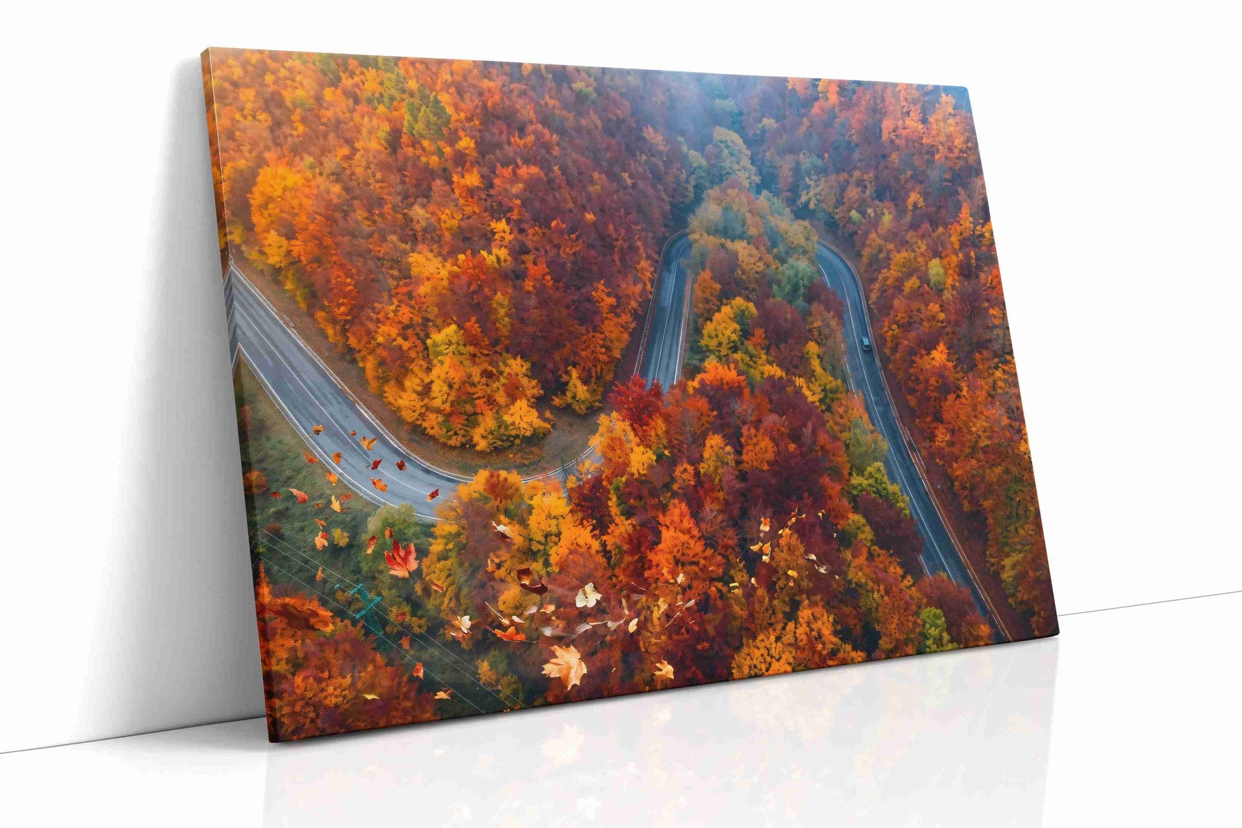 Autumn's Winding Symphony - Autumn Wall Art, Fall Canvas Print, Seasonal Decor