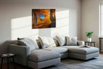 Enchanted Autumn Glow autumn canvas print, displayed in a living room