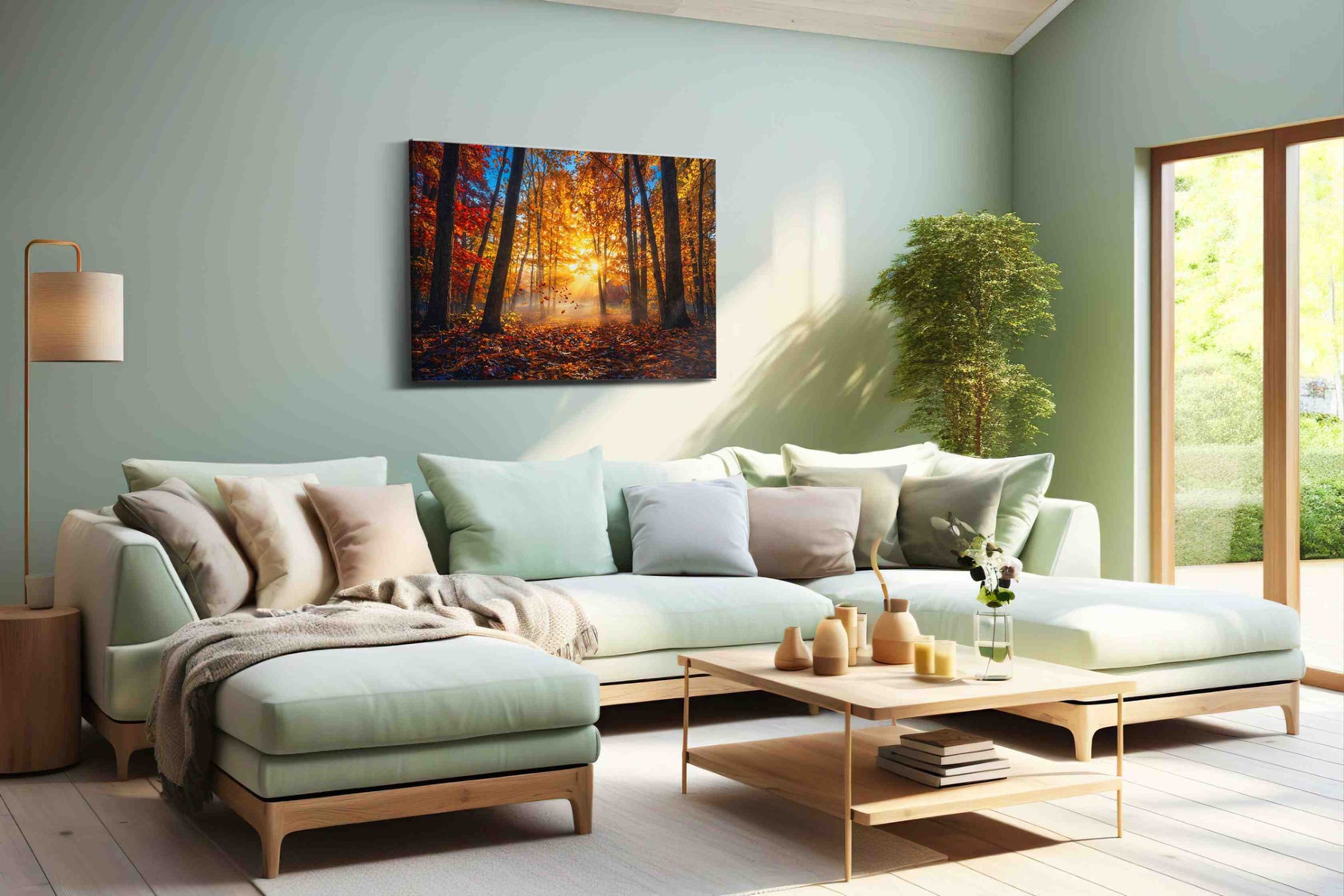 Ethereal Autumn Light autumn canvas print, hanging on wall