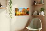 Golden Autumn Radiance autumn canvas print, displayed in a living room