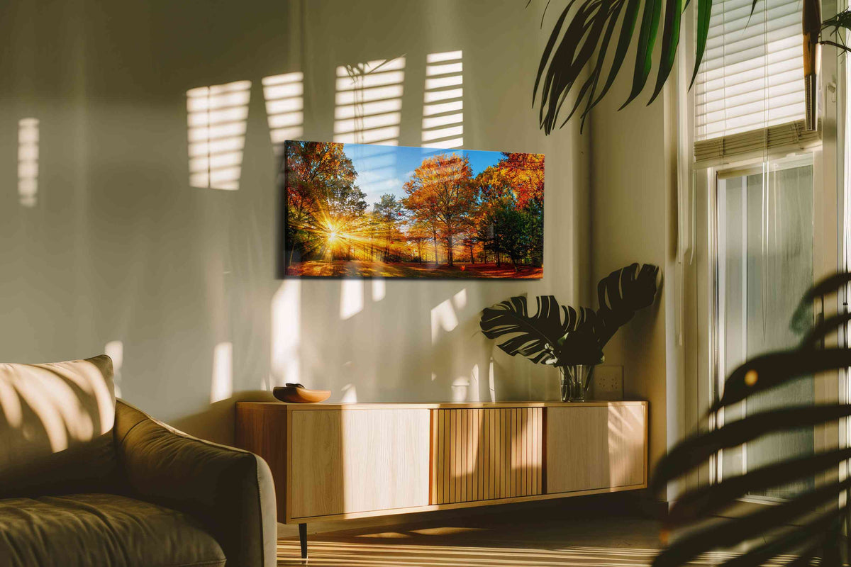 Golden Autumn Radiance autumn canvas print, on wall, lifestyle preview