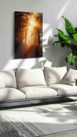 Golden Embrace of Autumn autumn canvas print, on wall, lifestyle preview