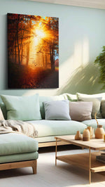 Golden Embrace of Autumn autumn canvas print, hanging on wall
