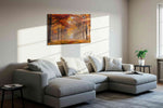 Golden Pathway of Autumn - Autumn Wall Art, Fall Canvas Print, Seasonal Decor