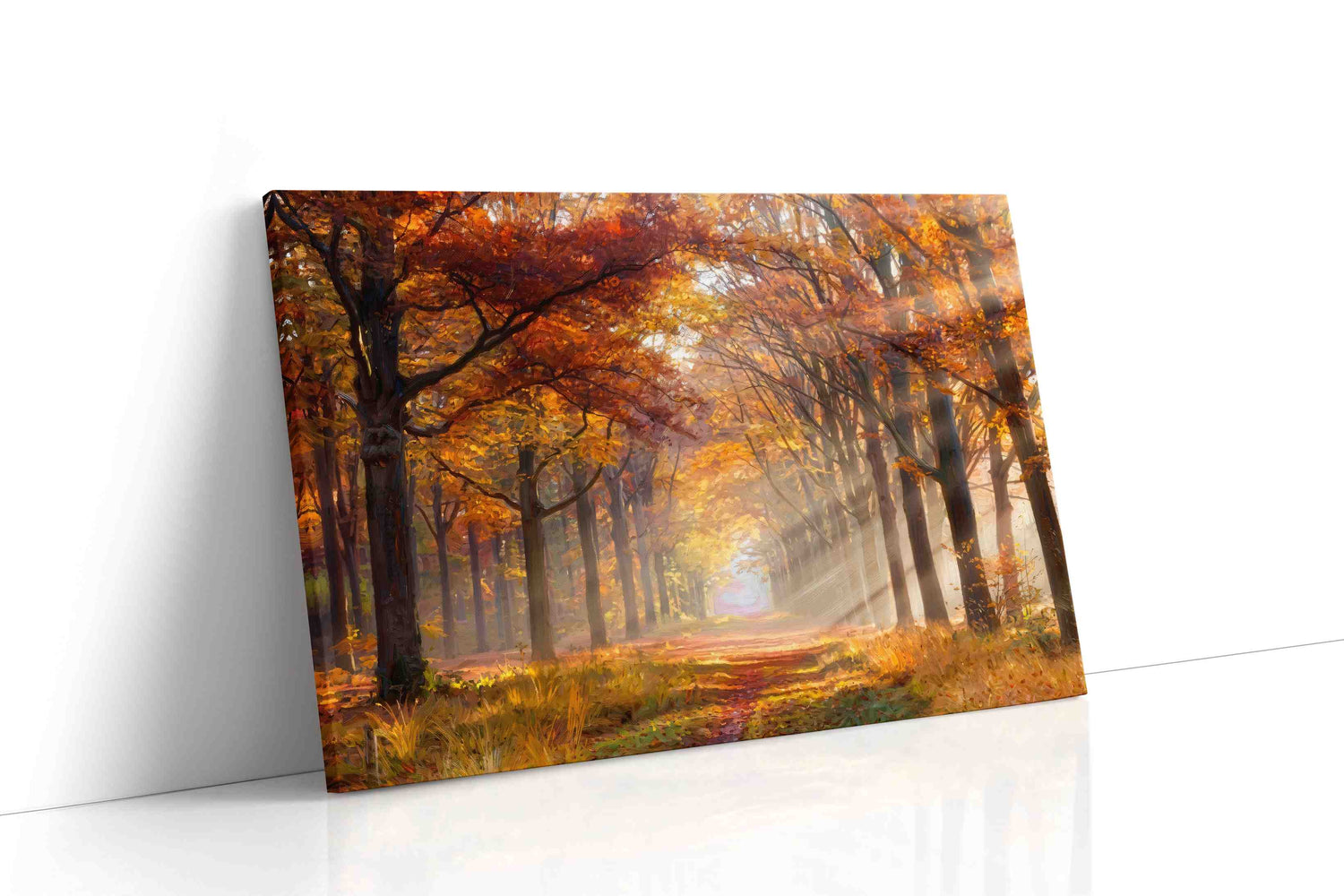 Golden Pathway of Autumn autumn canvas print, gallery-wrapped, ready to hang