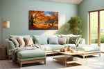 Golden Serenity of Autumn autumn canvas print, hanging on wall