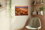 Vibrant Symphony of Autumn autumn canvas print, displayed in a living room