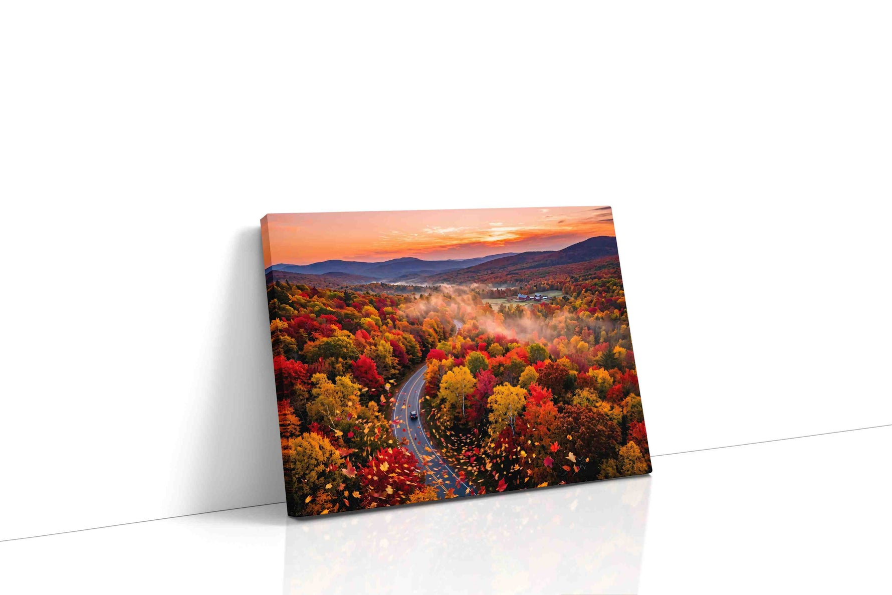 Vibrant Symphony of Autumn autumn canvas print gallery-wrapped landscape canvas studio shot