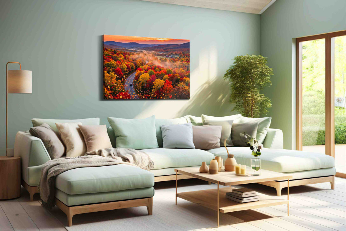 Vibrant Symphony of Autumn autumn canvas print, hanging on wall