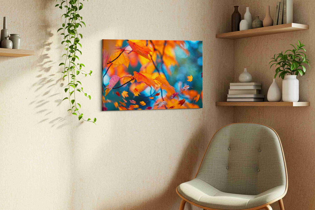 Whisper of Autumn Winds autumn canvas print, displayed in a living room