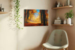 Whispering Leaves of Autumn autumn canvas print, hanging on wall — view 3