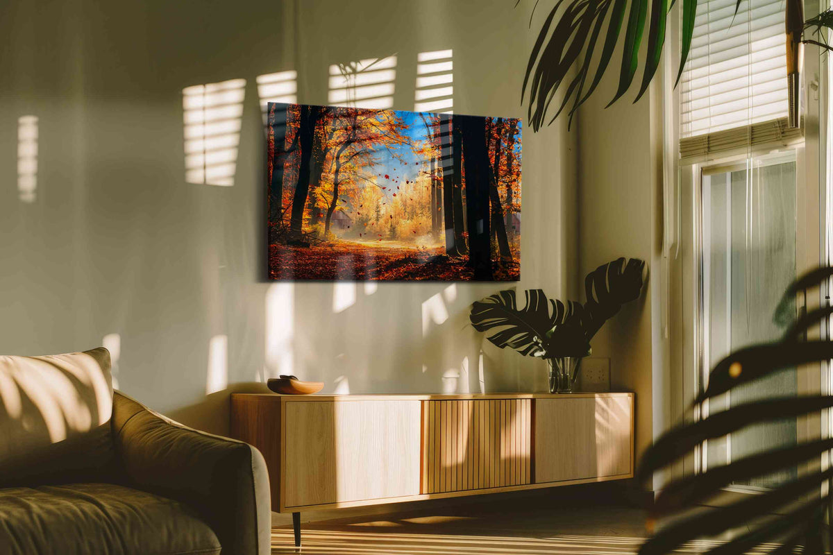 Whispering Leaves of Autumn autumn canvas print, hanging on wall