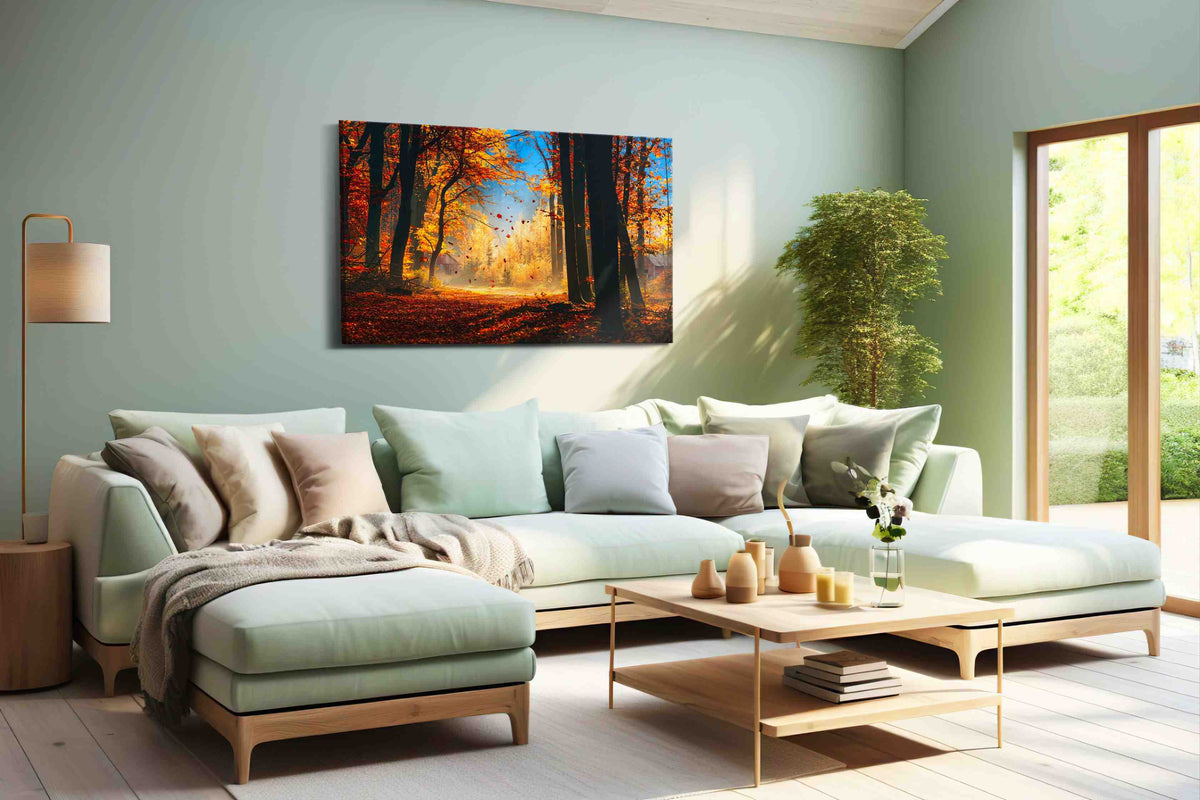 Whispering Leaves of Autumn - Autumn Wall Art, Fall Canvas Print, Seasonal Decor