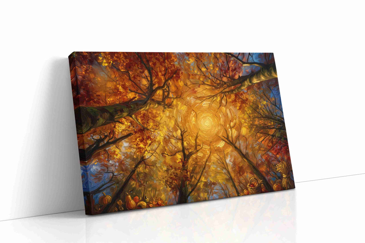 Whispers of Autumn Canopy nature canvas print, gallery-wrapped, ready to hang