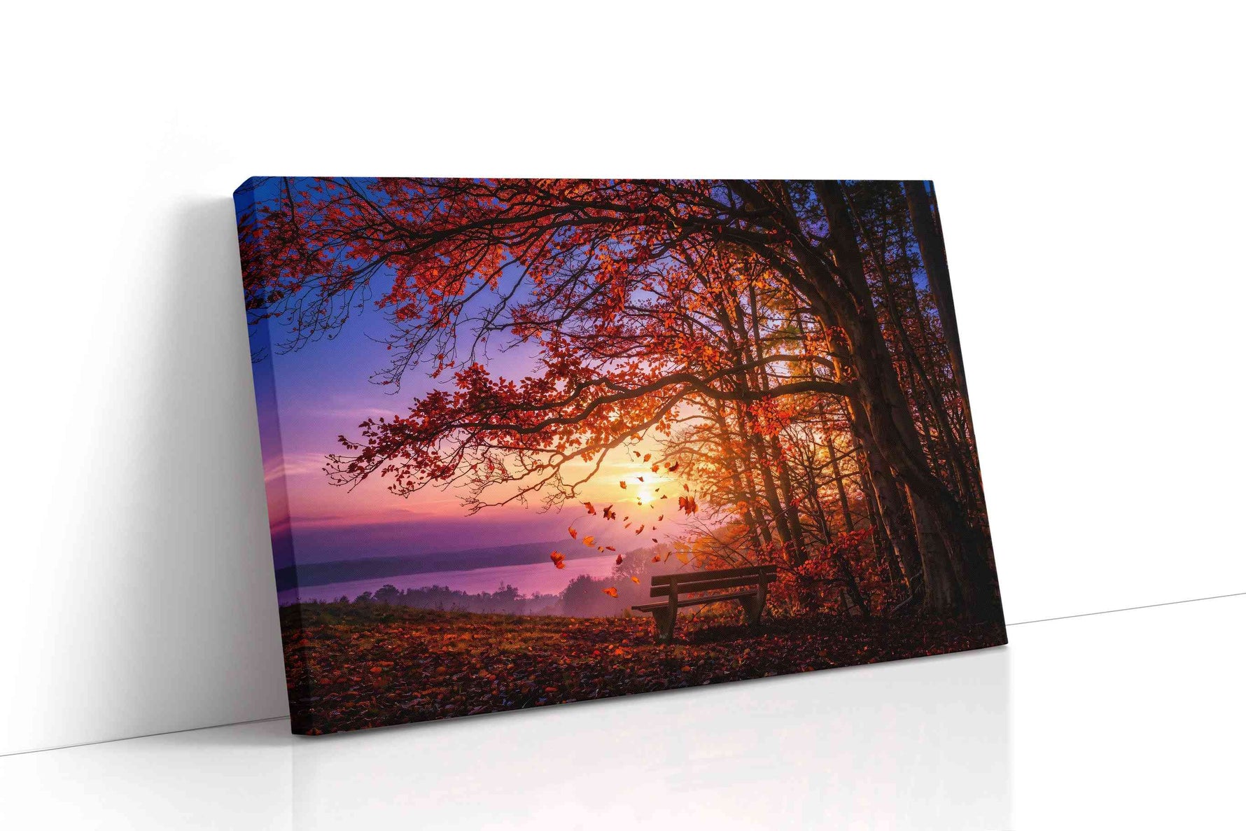 Whispers of Autumn Glow autumn canvas print gallery-wrapped landscape canvas studio shot