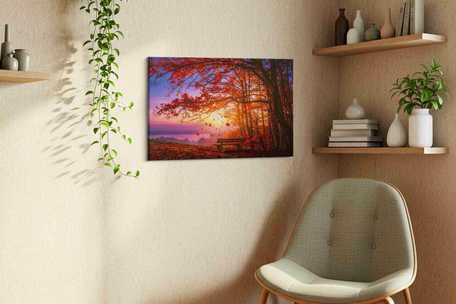 Whispers of Autumn Glow - Autumn Wall Art, Fall Canvas Print, Seasonal Decor