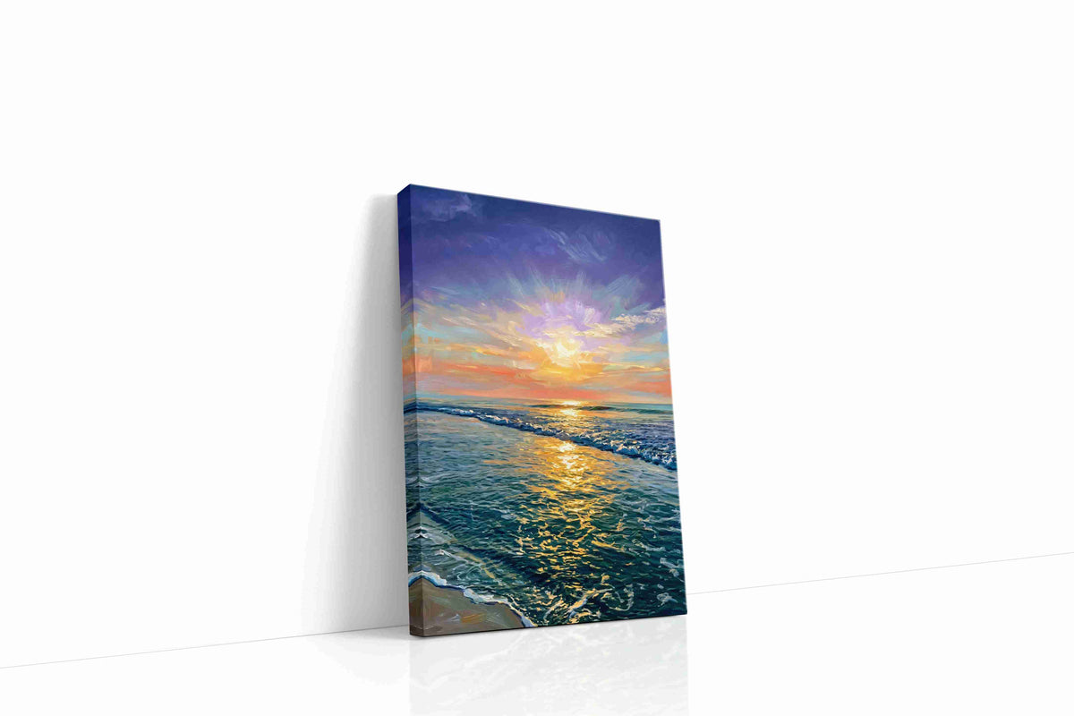Eternal Sunrise Symphony ocean canvas print gallery-wrapped portrait canvas studio shot