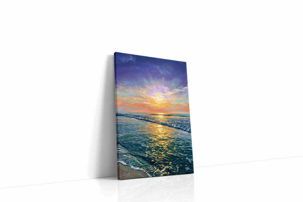 Eternal Sunrise Symphony ocean canvas print, gallery-wrapped, ready to hang