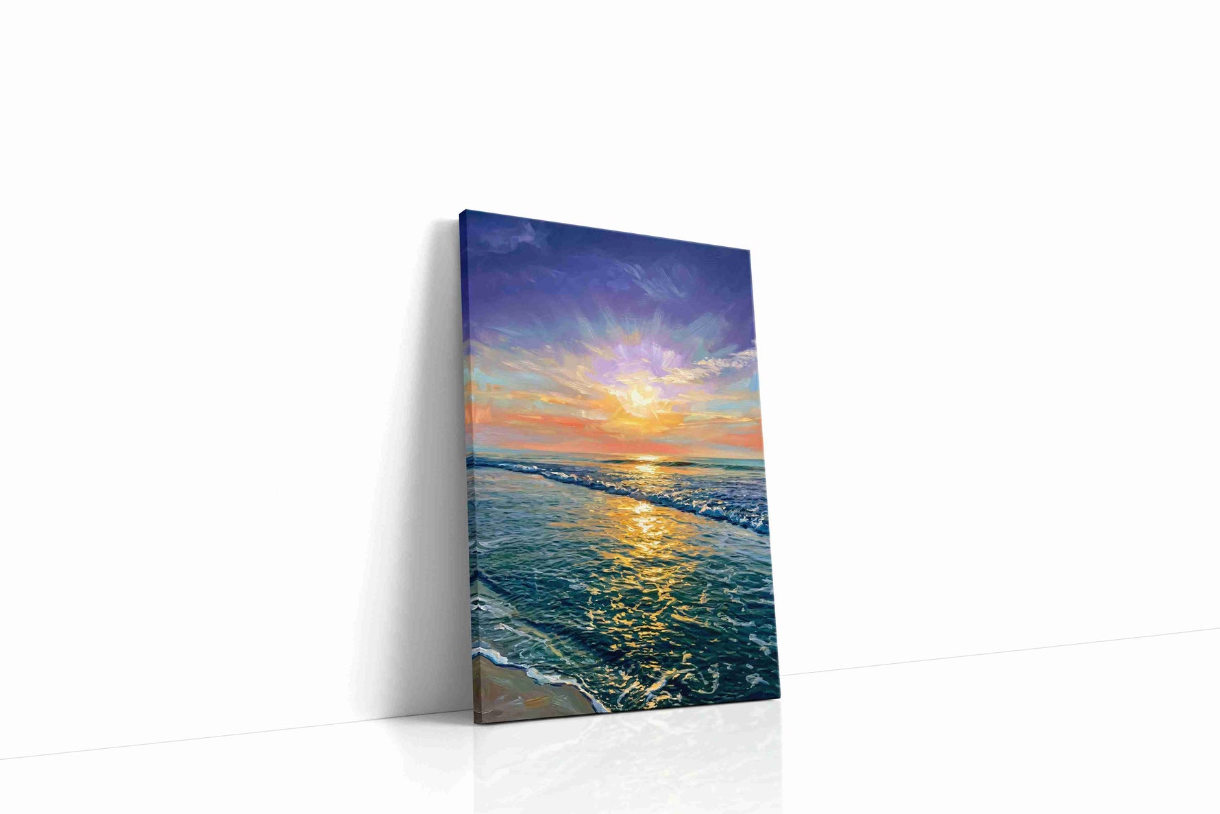 Eternal Sunrise Symphony ocean canvas print, gallery-wrapped, ready to hang