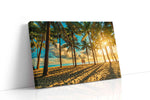 Golden Escape Under Palms summer canvas print gallery-wrapped landscape canvas studio shot