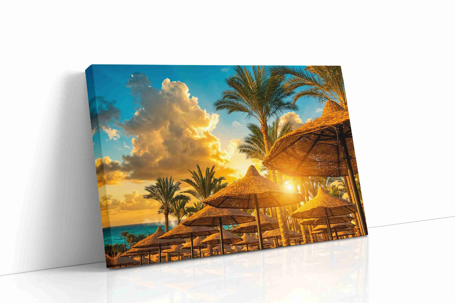 Golden Tropics Serenade summer canvas print, gallery-wrapped, ready to hang