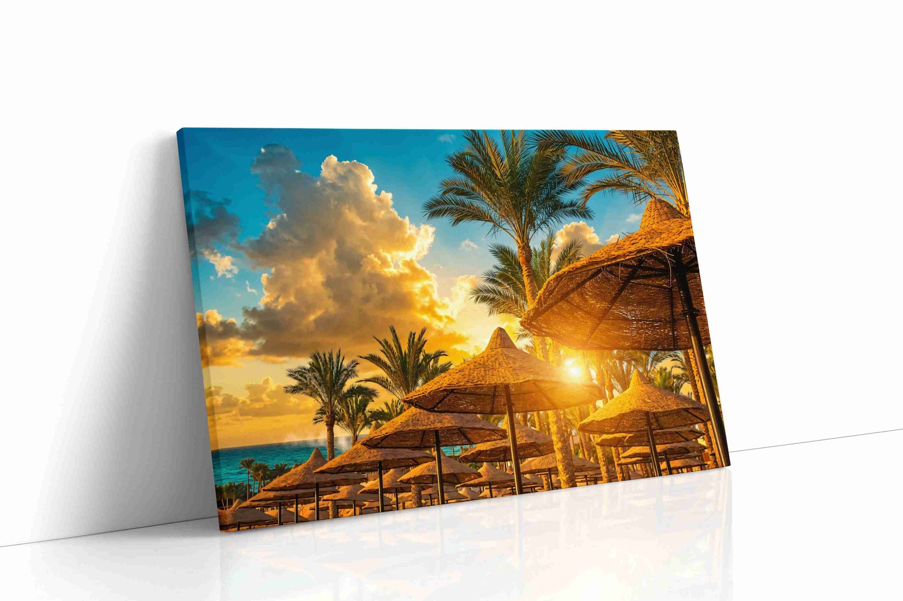 Golden Tropics Serenade summer canvas print gallery-wrapped landscape canvas studio shot