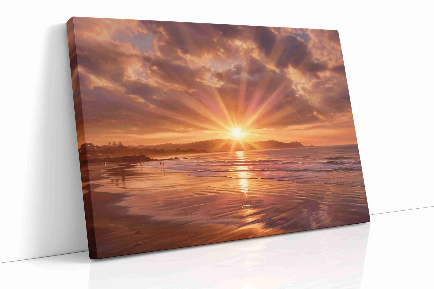 Radiant Sunset Symphony - Beach Wall Art, Coastal Canvas Print, Tropical Decor