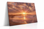 Radiant Sunset Symphony mountain canvas print, gallery-wrapped, ready to hang