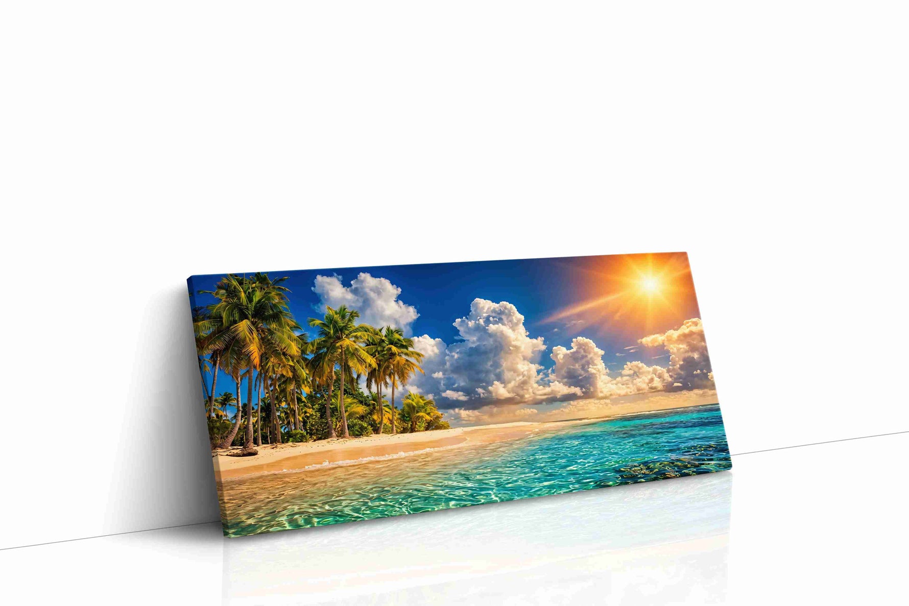 Radiant Tropical Paradise summer canvas print, gallery-wrapped, ready to hang