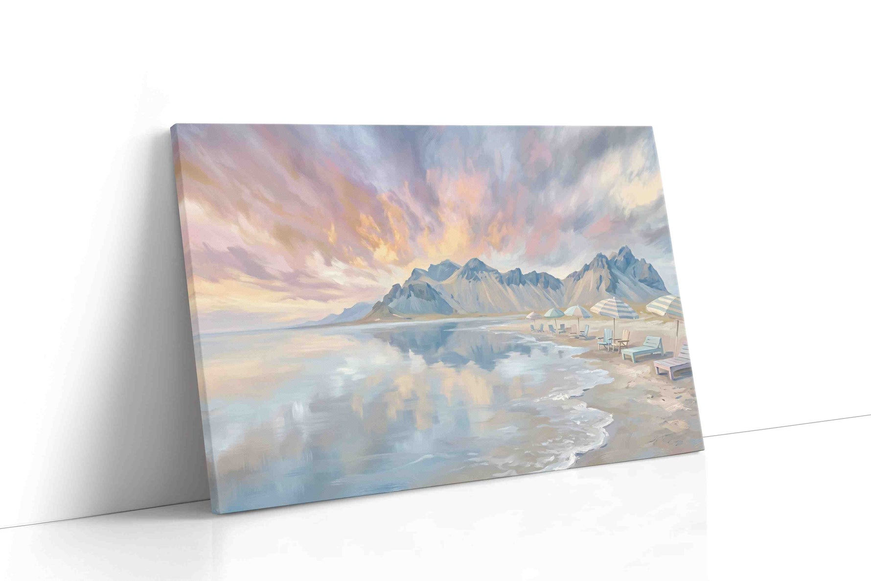 Seaside Serenity at Dusk beach canvas print, gallery-wrapped, ready to hang