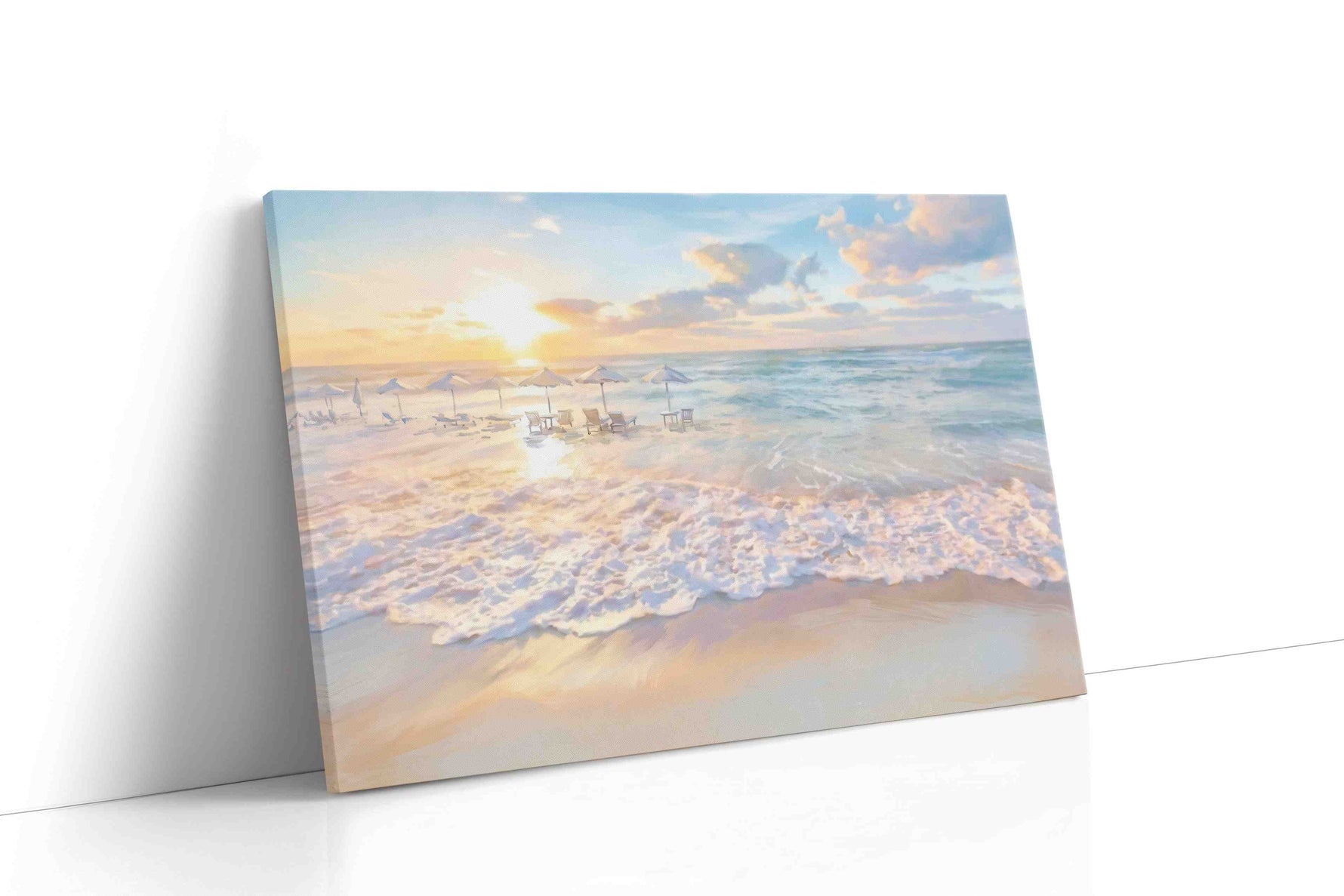 Serenade of Sunrise Waves beach canvas print, gallery-wrapped, ready to hang