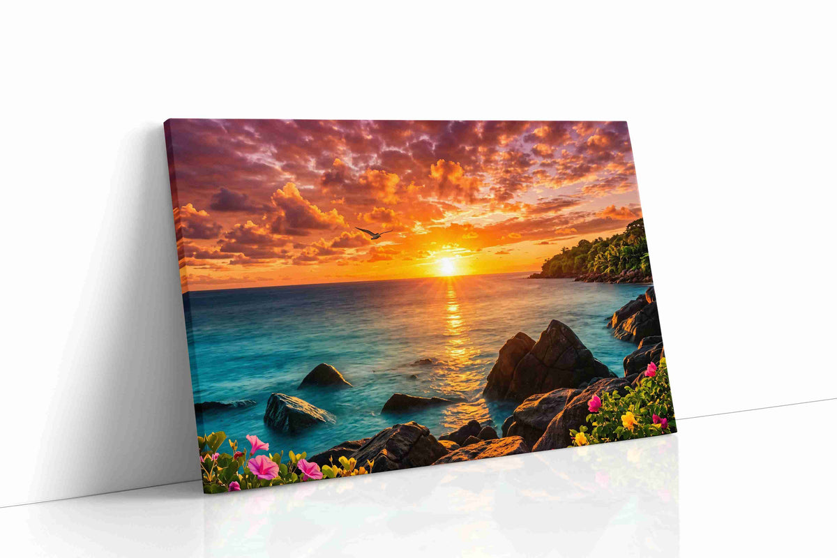 Serenade of the Dusk Waves summer canvas print gallery-wrapped landscape canvas studio shot