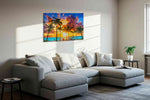 Sunset Serenity summer canvas print, displayed in a living room