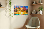 Sunset Serenity summer canvas print in a living room scene