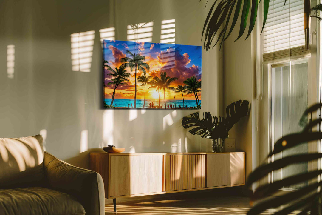 Sunset Serenity - Summer, Summer Wall Art, Seasonal Canvas Print, Bright Decor