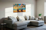 Sunset Serenity Escape summer canvas print in a living room scene